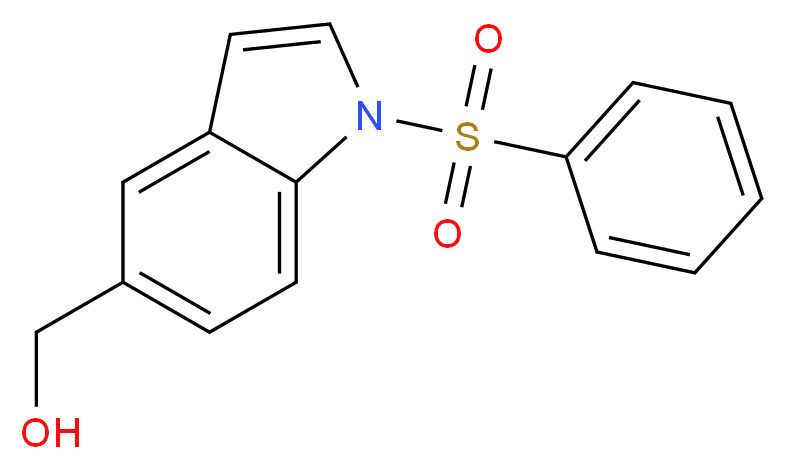 [1-(benzenesulfonyl)-1H-indol-5-yl]methanol_分子结构_CAS_182187-39-9