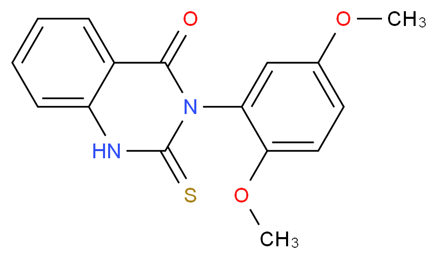 3-(2,5-Dimethoxyphenyl)-2-thioxo-2,3-dihydro-1H-quinazolin-4-one_分子结构_CAS_)