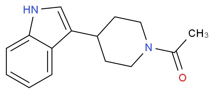 1-[4-(1H-indol-3-yl)piperidin-1-yl]ethan-1-one_分子结构_CAS_30030-83-2