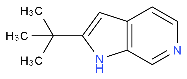 2-(tert-Butyl)-1H-pyrrolo[2,3-c]pyridine_分子结构_CAS_113975-42-1)