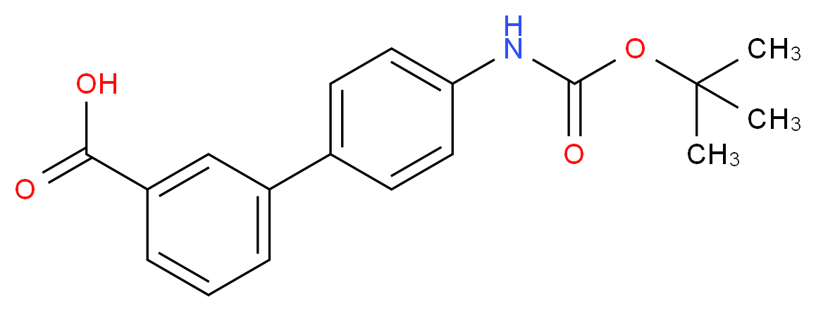 4'-Amino-[1,1'-biphenyl]-3-carboxylic acid, N-BOC protected_分子结构_CAS_927801-51-2)