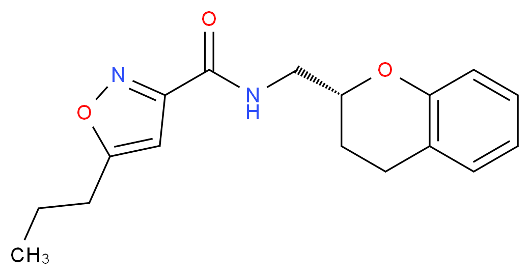 N-[(2R)-3,4-dihydro-2H-chromen-2-ylmethyl]-5-propyl-3-isoxazolecarboxamide_分子结构_CAS_)