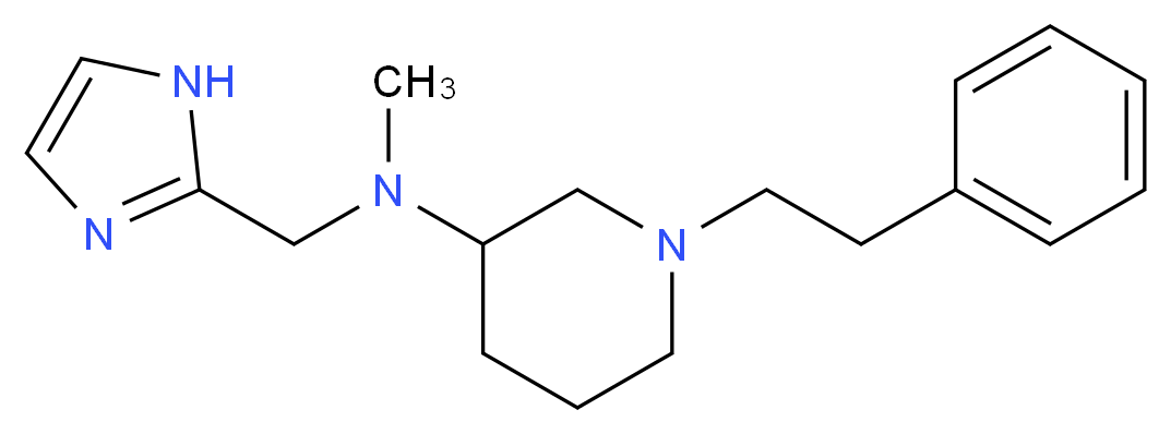 N-(1H-imidazol-2-ylmethyl)-N-methyl-1-(2-phenylethyl)-3-piperidinamine_分子结构_CAS_)