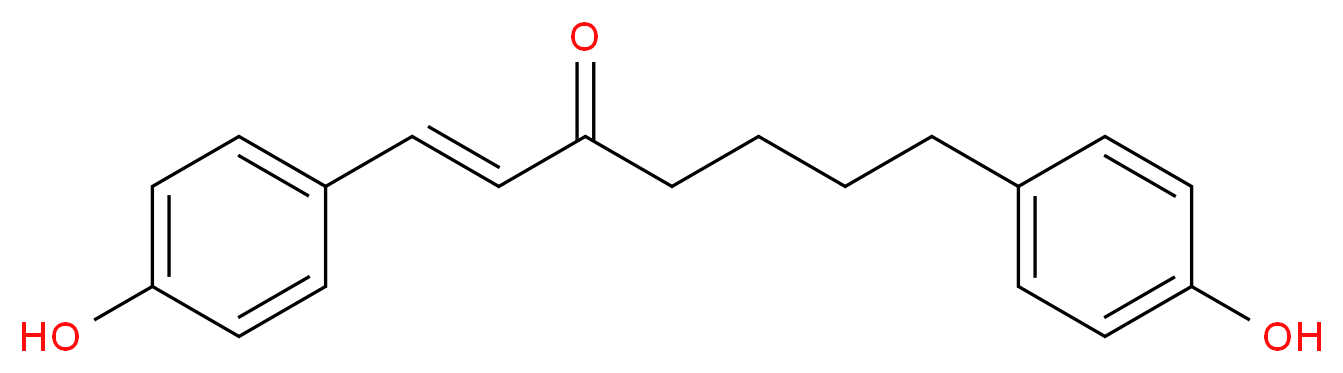 (1E)-1,7-bis(4-hydroxyphenyl)hept-1-en-3-one_分子结构_CAS_1083200-79-6