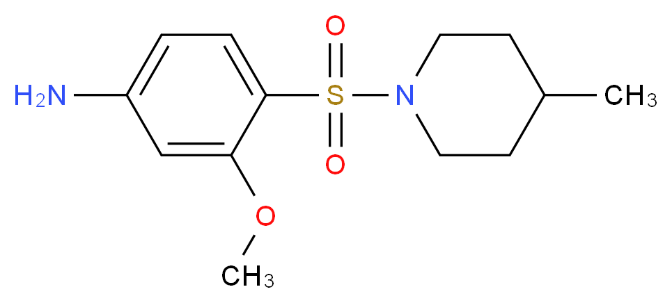3-methoxy-4-[(4-methylpiperidin-1-yl)sulfonyl]aniline_分子结构_CAS_436091-53-1