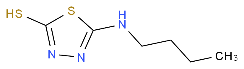 5-(butylamino)-1,3,4-thiadiazole-2-thiol_分子结构_CAS_66962-52-5