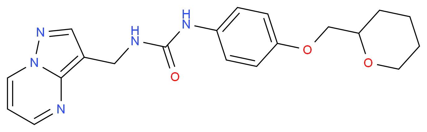 N-(pyrazolo[1,5-a]pyrimidin-3-ylmethyl)-N'-[4-(tetrahydro-2H-pyran-2-ylmethoxy)phenyl]urea_分子结构_CAS_)