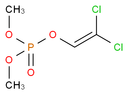 O,O-DIMETHYL-O(2,2-DICHLOROVINYL) PHOSPHATE_分子结构_CAS_62-73-7)