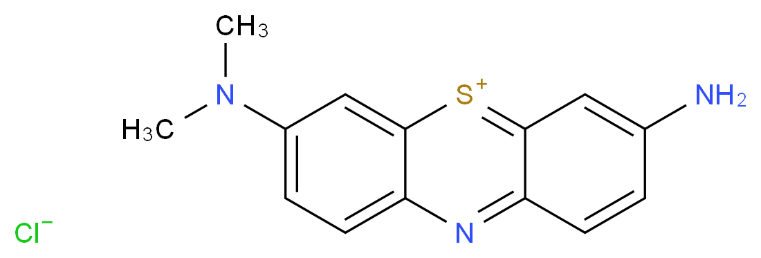 3-amino-7-(dimethylamino)-5λ<sup>4</sup>,10-phenothiazin-5-ylium chloride_分子结构_CAS_531-53-3