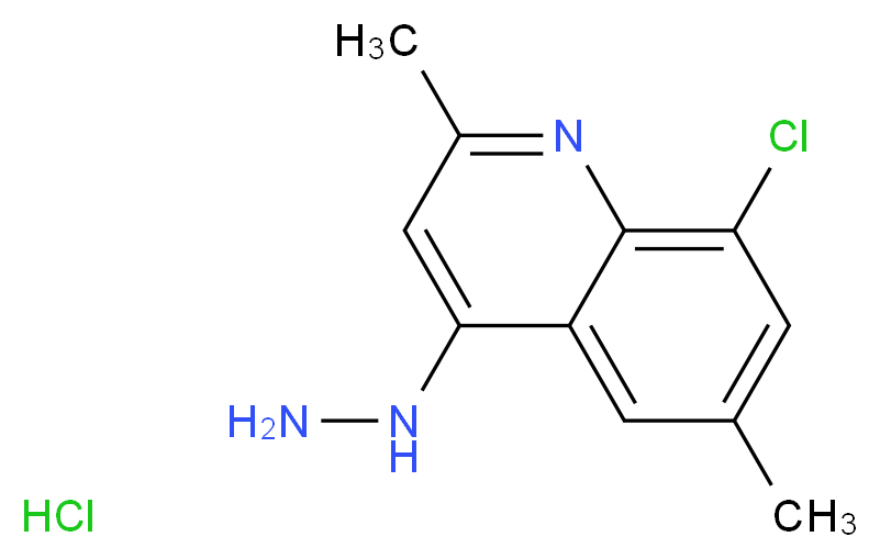 8-CHLORO-2,6-DIMETHYL-4-HYDRAZINOQUINOLINE HYDROCHLORIDE_分子结构_CAS_)