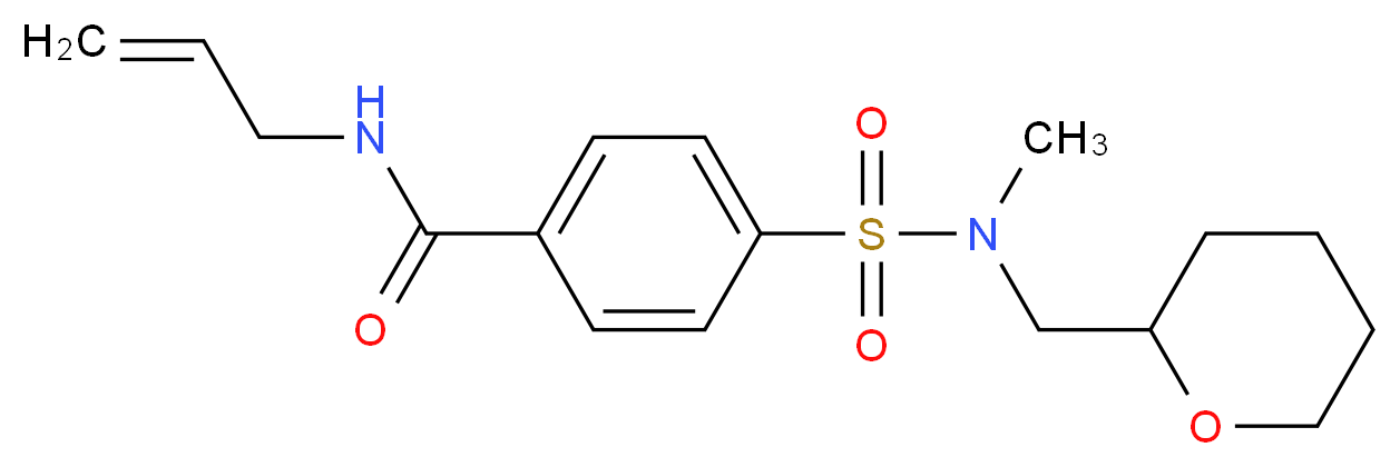 N-allyl-4-{[methyl(tetrahydro-2H-pyran-2-ylmethyl)amino]sulfonyl}benzamide_分子结构_CAS_)