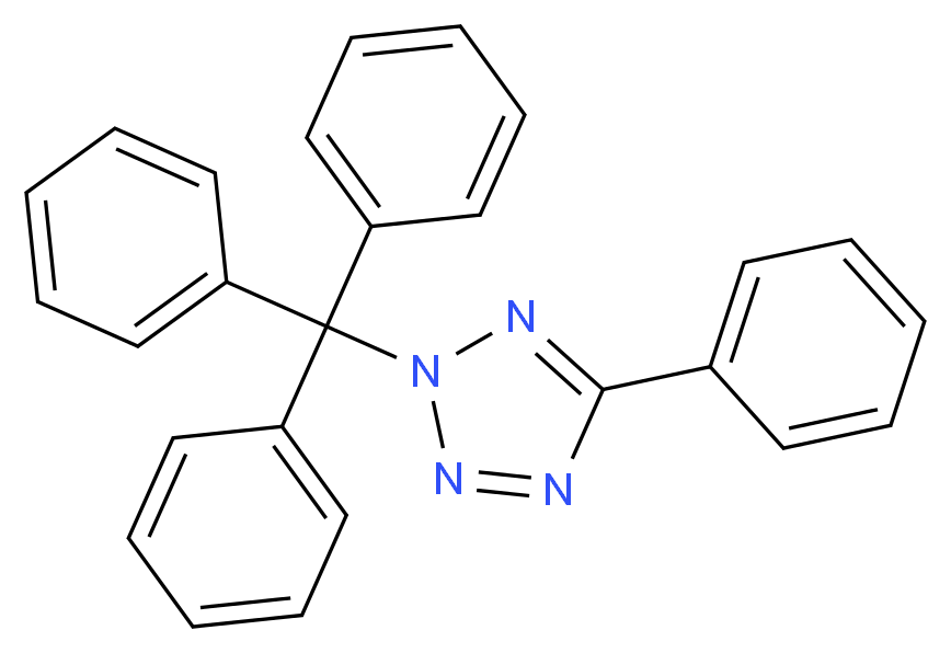 5-Phenyl-2-trityltetrazole_分子结构_CAS_87268-78-8)