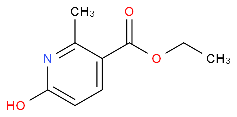 ETHYL 6-HYDROXY-2-METHYLPYRIDINE-3-CARBOXYLATE_分子结构_CAS_3424-43-9)