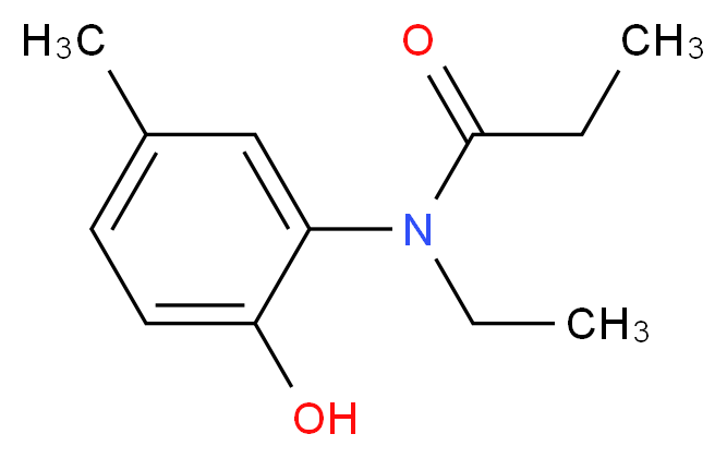 N-ethyl-N-(2-hydroxy-5-methylphenyl)propanamide_分子结构_CAS_909361-84-8