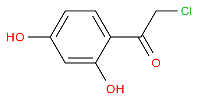 2-chloro-1-(2,4-dihydroxyphenyl)ethanone_分子结构_CAS_)