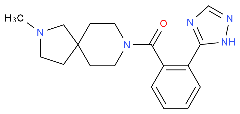 2-methyl-8-[2-(1H-1,2,4-triazol-5-yl)benzoyl]-2,8-diazaspiro[4.5]decane_分子结构_CAS_)