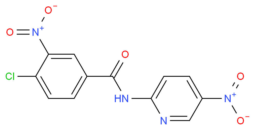 N1-(5-nitro-2-pyridyl)-4-chloro-3-nitrobenzamide_分子结构_CAS_)