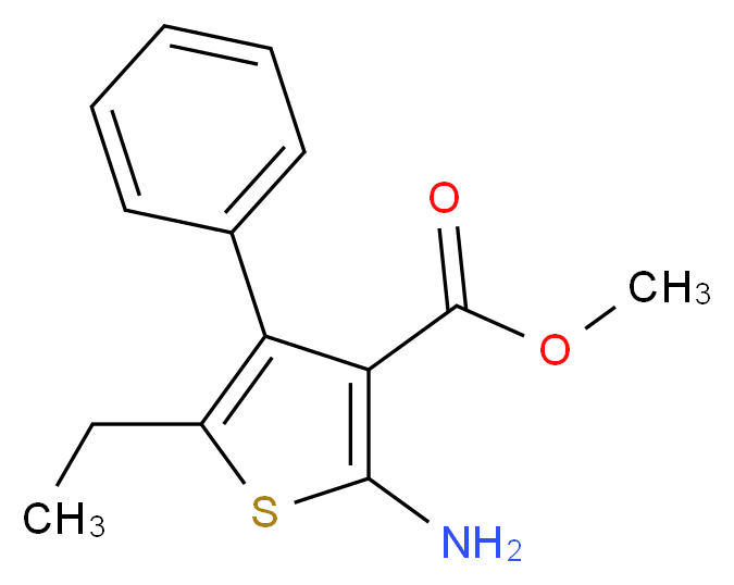 Methyl 2-amino-5-ethyl-4-phenylthiophene-3-carboxylate_分子结构_CAS_)