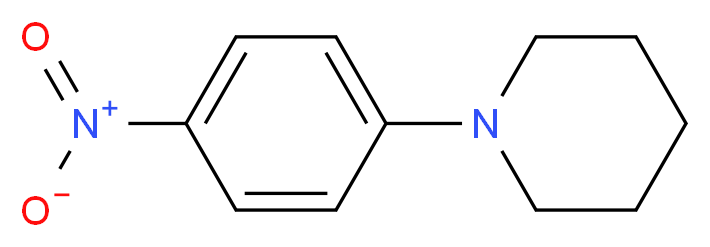 1-(4-nitrophenyl)piperidine_分子结构_CAS_6574-15-8