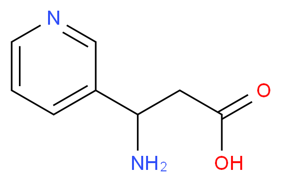 3-AMINO-3-(PYRIDIN-3-YL)PROPANOIC ACID_分子结构_CAS_62247-21-6)