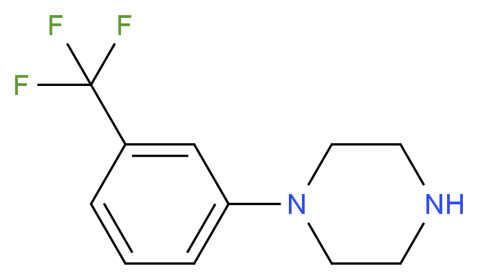 N-(3-Trifluoromethylphenyl)piperazine_分子结构_CAS_15532-75-9)