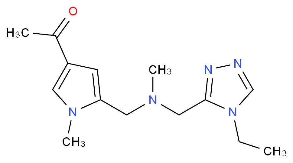 1-(5-{[[(4-ethyl-4H-1,2,4-triazol-3-yl)methyl](methyl)amino]methyl}-1-methyl-1H-pyrrol-3-yl)ethanone_分子结构_CAS_)