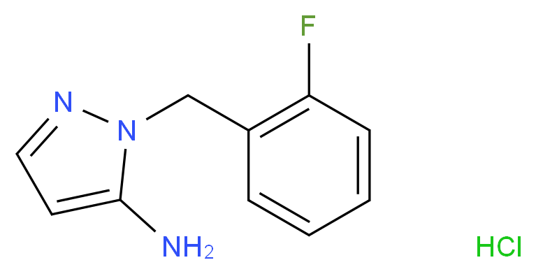 1-[(2-fluorophenyl)methyl]-1H-pyrazol-5-amine hydrochloride_分子结构_CAS_)