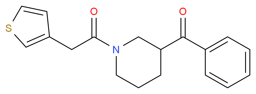 phenyl[1-(3-thienylacetyl)-3-piperidinyl]methanone_分子结构_CAS_)