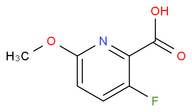 3-fluoro-6-methoxypyridine-2-carboxylic acid_分子结构_CAS_1214328-79-6