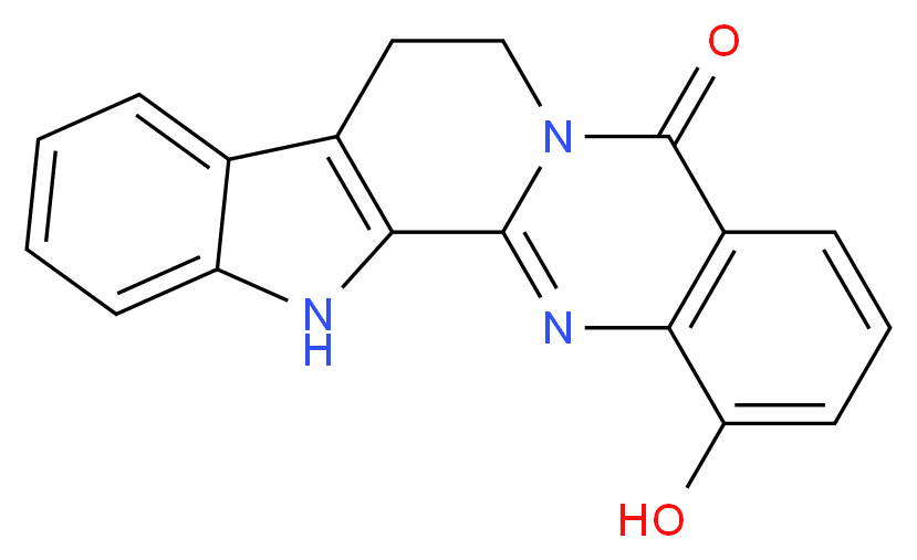 19-hydroxy-3,13,21-triazapentacyclo[11.8.0.0<sup>2</sup>,<sup>1</sup><sup>0</sup>.0<sup>4</sup>,<sup>9</sup>.0<sup>1</sup><sup>5</sup>,<sup>2</sup><sup>0</sup>]henicosa-1(21),2(10),4,6,8,15,17,19-octaen-14-one_分子结构_CAS_53600-24-1