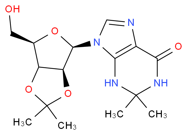 2,3-Dihydro-2,2-dimethyl-2',3'-O-(1-isopropylidene)inosine_分子结构_CAS_136207-52-8)