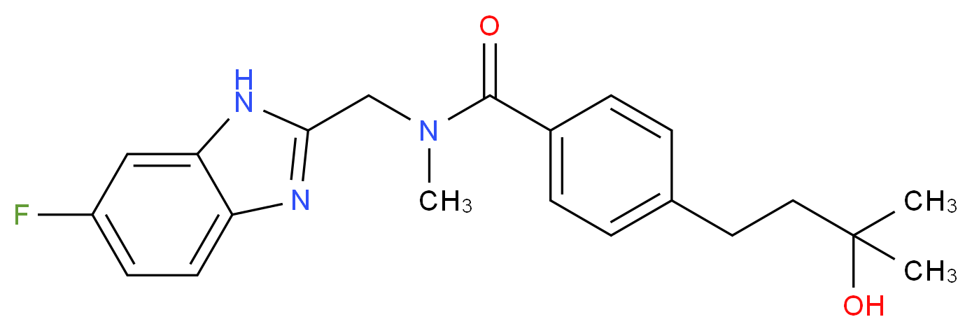 N-[(6-fluoro-1H-benzimidazol-2-yl)methyl]-4-(3-hydroxy-3-methylbutyl)-N-methylbenzamide_分子结构_CAS_)