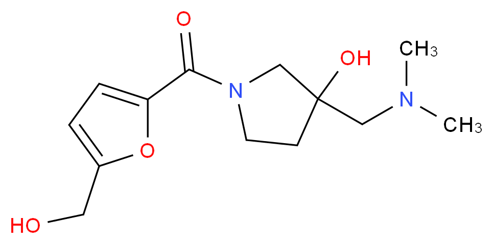 3-[(dimethylamino)methyl]-1-[5-(hydroxymethyl)-2-furoyl]-3-pyrrolidinol_分子结构_CAS_)