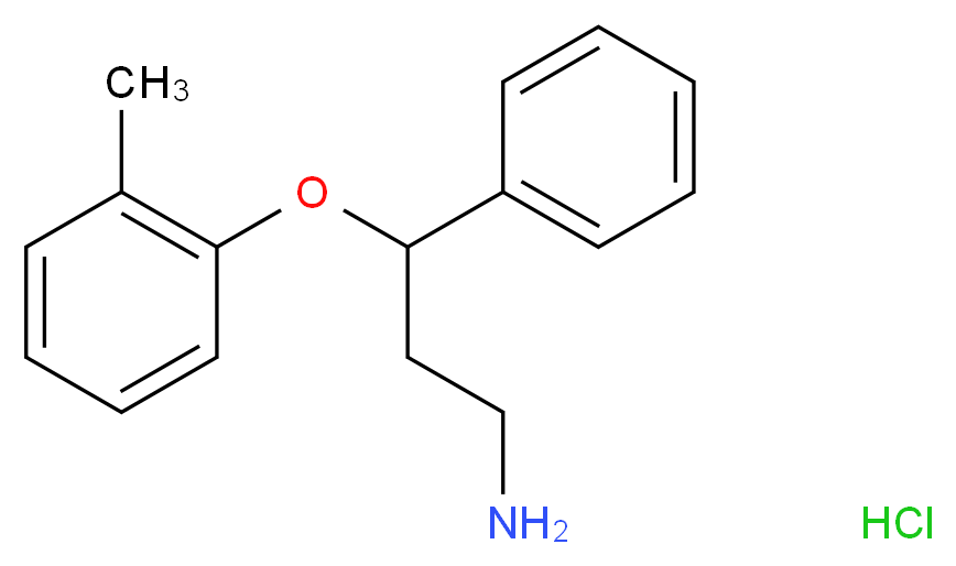 1-(3-amino-1-phenylpropoxy)-2-methylbenzene hydrochloride_分子结构_CAS_881995-46-6