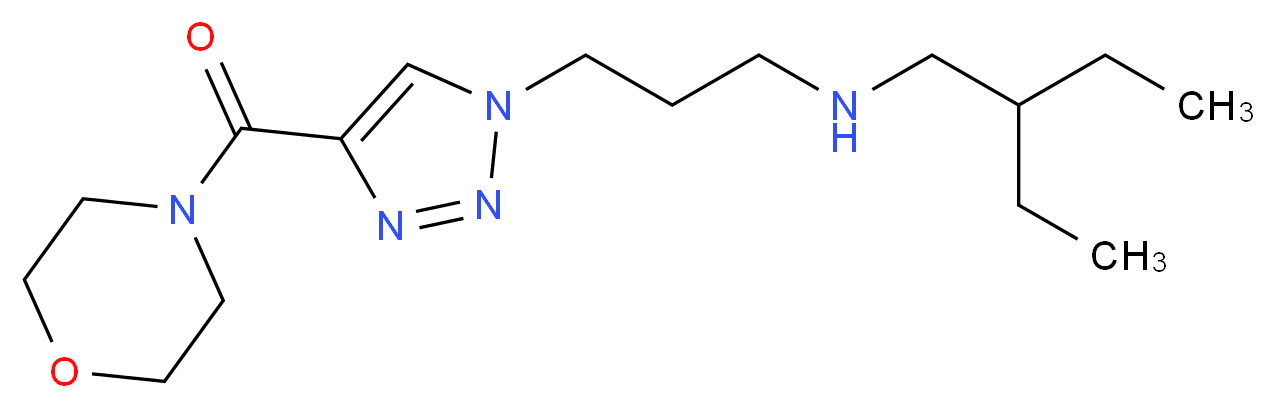 (2-ethylbutyl){3-[4-(4-morpholinylcarbonyl)-1H-1,2,3-triazol-1-yl]propyl}amine_分子结构_CAS_)