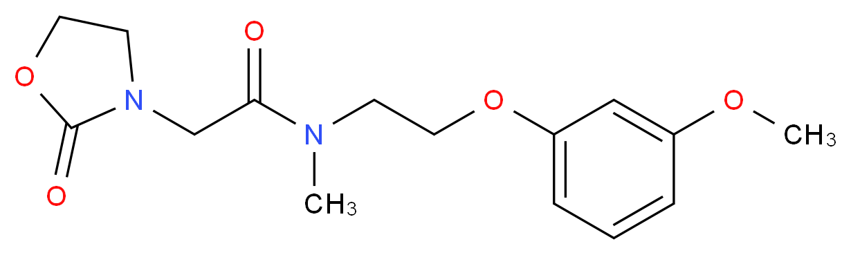 N-[2-(3-methoxyphenoxy)ethyl]-N-methyl-2-(2-oxo-1,3-oxazolidin-3-yl)acetamide_分子结构_CAS_)