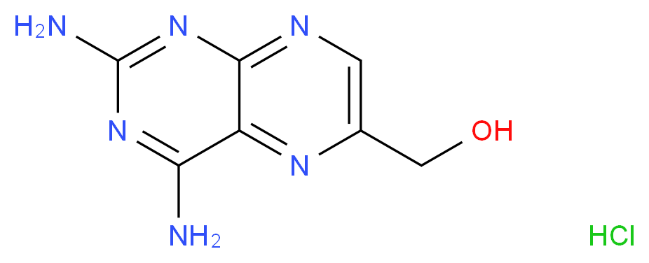 2,4-Diamino-6-(hydroxymethyl)pteridine hydrochloride_分子结构_CAS_73978-41-3)