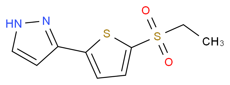 3-[5-(ethylsulfonyl)-2-thienyl]-1H-pyrazole_分子结构_CAS_)