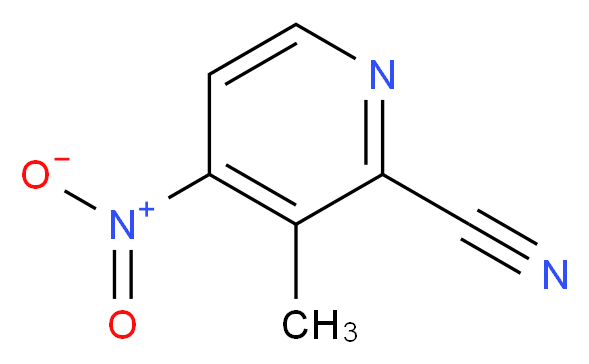 3-methyl-4-nitropyridine-2-carbonitrile_分子结构_CAS_30235-13-3