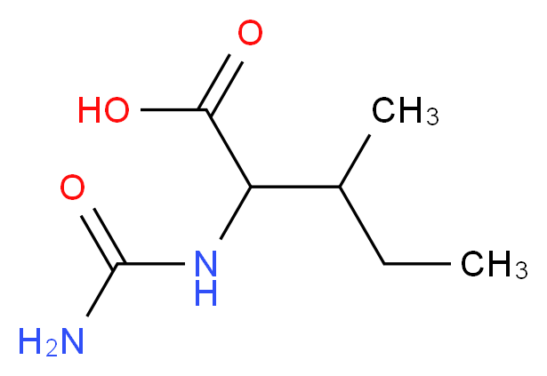 3-Methyl-2-ureido-pentanoic acid_分子结构_CAS_26117-19-1)