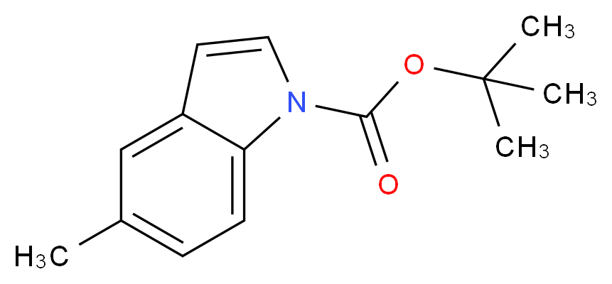 1-(叔丁氧基羰基)-5-甲基吲哚_分子结构_CAS_129822-49-7)