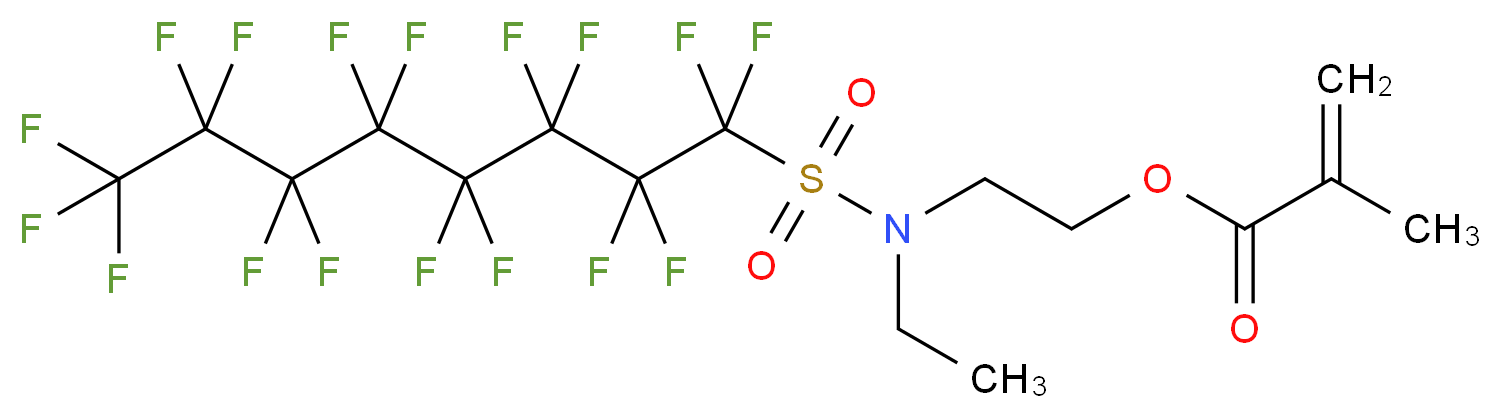 2-{Ethyl[(heptadecafluorooct-1-yl)sulphonyl]amino}ethyl methacrylate_分子结构_CAS_376-14-7)