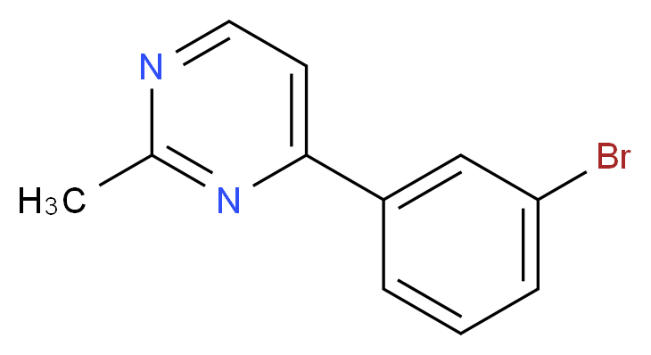4-(3-bromophenyl)-2-methylpyrimidine_分子结构_CAS_844891-12-9