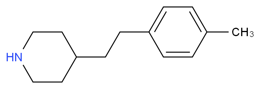 4-[2-(4-methylphenyl)ethyl]piperidine_分子结构_CAS_26614-98-2