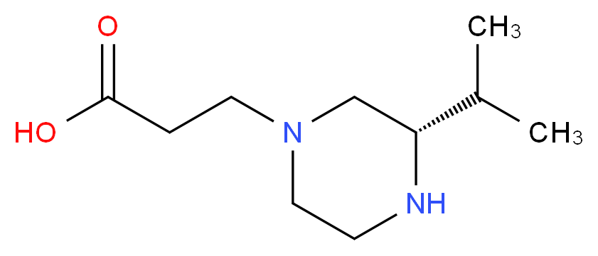 3-[(3S)-3-(propan-2-yl)piperazin-1-yl]propanoic acid_分子结构_CAS_1240586-50-8