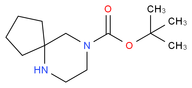 tert-butyl 6,9-diazaspiro[4.5]decane-9-carboxylate_分子结构_CAS_886766-37-6