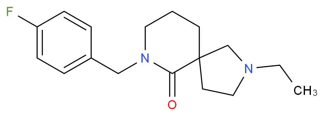 2-ethyl-7-(4-fluorobenzyl)-2,7-diazaspiro[4.5]decan-6-one_分子结构_CAS_)