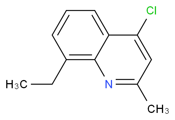 4-chloro-8-ethyl-2-methylquinoline_分子结构_CAS_63136-24-3