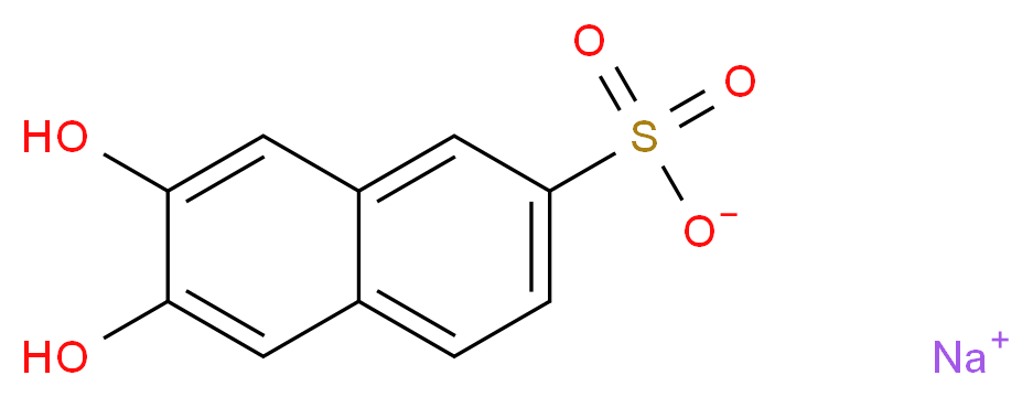 sodium 6,7-dihydroxynaphthalene-2-sulfonate_分子结构_CAS_135-53-5