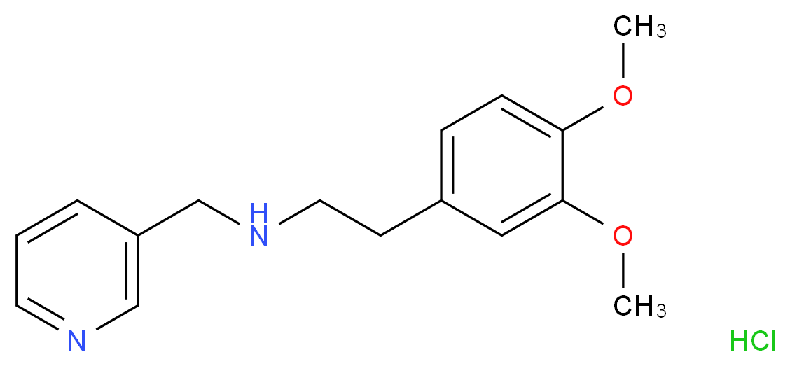 [2-(3,4-Dimethoxy-phenyl)-ethyl]-pyridin-3-yl-methyl-amine hydrochloride_分子结构_CAS_1185294-49-8)